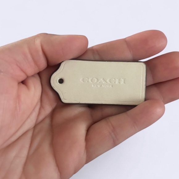 Coach Bag Tag Leather Tag - Picture 1 of 2